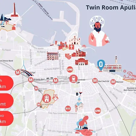 شقة Twin Apulia - Centro باري